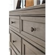 Ashley Furniture Lettner 7 Drawer Dresser in Light Gray
