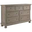 Ashley Furniture Lettner 7 Drawer Dresser in Light Gray