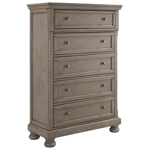 Signature Design by Ashley Lettner 5 Drawer Chest in Light Gray