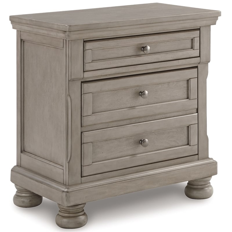 Signature Design by Ashley Lettner 2 Drawer Nightstand in Light Gray