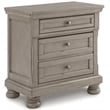 Signature Design by Ashley Lettner 2 Drawer Nightstand in Light Gray