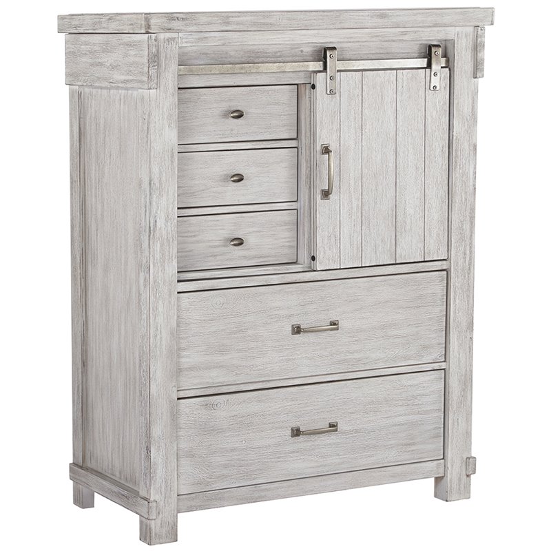 Ashley Furniture Brashland 5 Drawer Door Chest in White Cymax Business