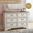 Ashley Furniture Realyn Engineered Wood 6 Drawer Double Dresser in Mahogany