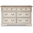 Signature Design by Ashley Realyn 7-Drawer Dresser in Chipped White and Brown