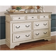 Signature Design by Ashley Realyn 7-Drawer Dresser in Chipped White and Brown