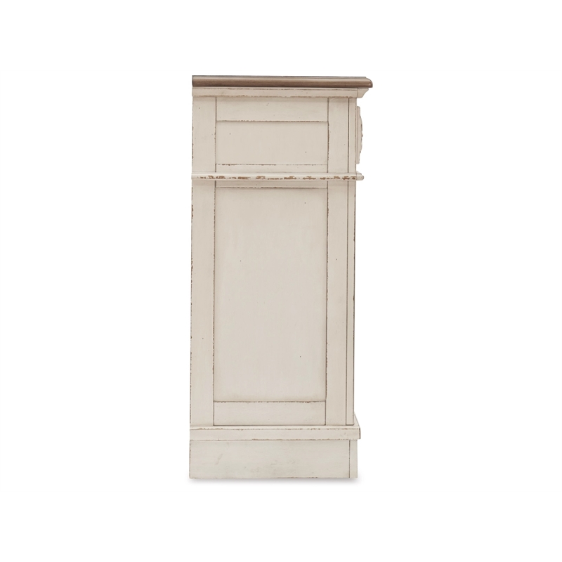 Signature Design by Ashley Realyn 7-Drawer Dresser in Chipped White and Brown