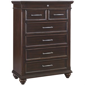 ashley furniture brynhurst 7 drawer chest in dark brown