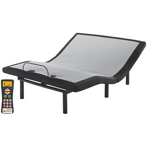 ashley head foot model best adjustable bed with usb ports in black