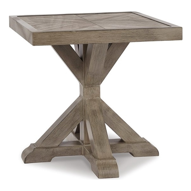 Signature Design by Ashley Beachcroft Square Patio End Table in Beige