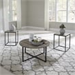 Ashley Furniture Wadeworth 3 Piece Coffee Table Set in Dark Metallic and Black