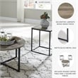 Ashley Furniture Wadeworth 3 Piece Coffee Table Set in Dark Metallic and Black