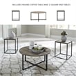 Ashley Furniture Wadeworth 3 Piece Coffee Table Set in Dark Metallic and Black