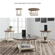 Ashley Furniture Bolanbrook 3 Piece Coffee Table Set in White and Oak