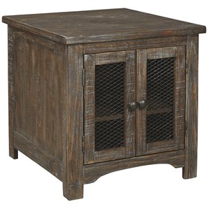 ashley danell ridge storage end table in brown