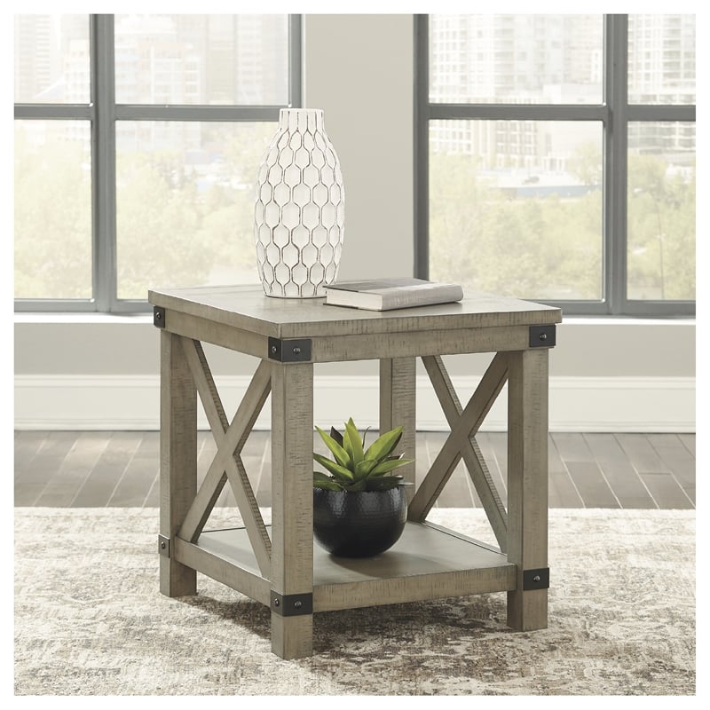 Signature Design by Ashley Aldwin End Table in Gray