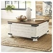 Signature Design by Ashley Wystfield Storage Coffee Table in Vintage White