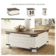 Signature Design by Ashley Wystfield Storage Coffee Table in Vintage White