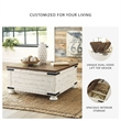Signature Design by Ashley Wystfield Storage Coffee Table in Vintage White