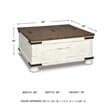 Signature Design by Ashley Wystfield Storage Coffee Table in Vintage White