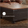 Ashley Furniture Valebeck Engineered Wood Lift-Top Coffee Table in Black/Brown