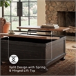 Ashley Furniture Valebeck Engineered Wood Lift-Top Coffee Table in Black/Brown