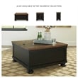Ashley Furniture Valebeck Engineered Wood Lift-Top Coffee Table in Black/Brown