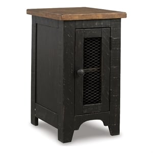 Ashley Furniture Valebeck 14&quot Engineered Wood End Table in Vintage Black/Brown