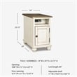 Signature Design by Ashley Realyn Storage End Table with USB Ports in White
