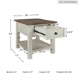 Signature Design by Ashley Bolanburg 1 Drawer End Table in Antique White