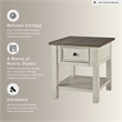 Signature Design by Ashley Bolanburg 1 Drawer End Table in Antique White
