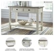 Ashley Bolanburg Engineered Wood 2-Drawer Console Table in Antique White