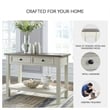 Ashley Bolanburg Engineered Wood 2-Drawer Console Table in Antique White
