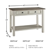 Ashley Bolanburg Engineered Wood 2-Drawer Console Table in Antique White