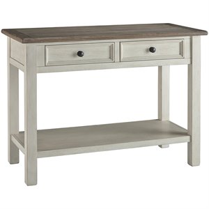 ashley furniture bolanburg 2 drawer console table in antique white