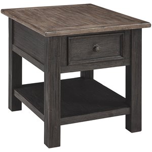 ashley furniture tyler creek 1 drawer end table in grayish brown