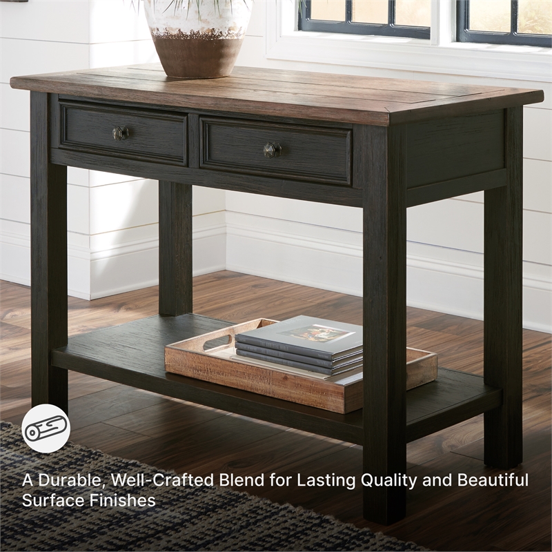 Signature Design by Ashley Tyler Creek 2 Drawer Console Table in Grayish Brown