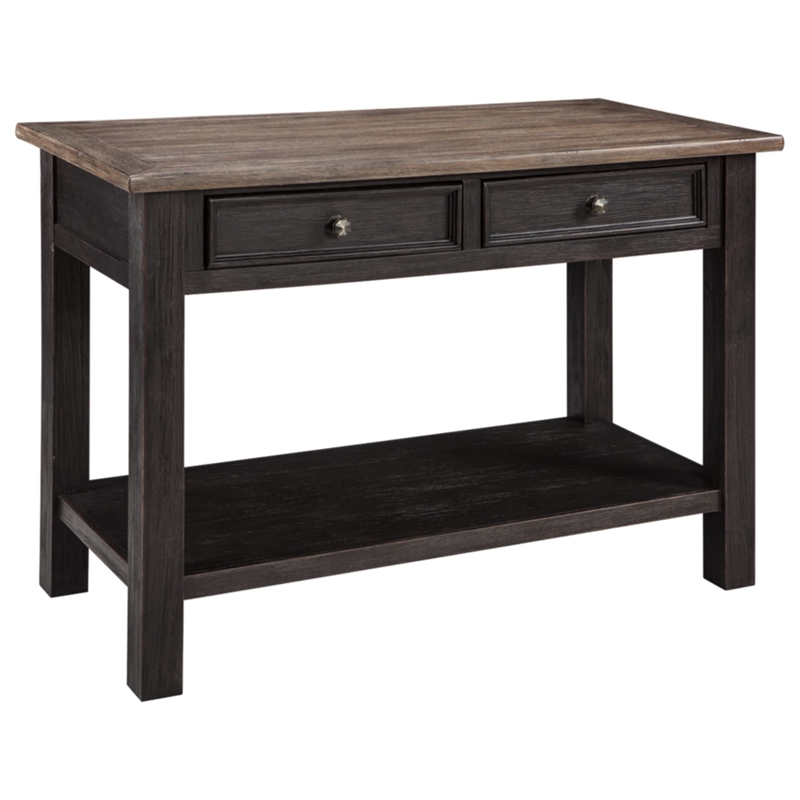 Signature Design by Ashley Tyler Creek 2 Drawer Console Table in Grayish Brown