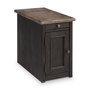 Signature Design by Ashley Tyler Creek Storage End Table with USB Ports in Gray