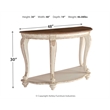 Signature Design by Ashley Realyn Console Table in Chipped White and Brown
