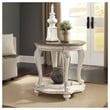 Signature Design by Ashley Realyn Round End Table in Chipped White and Brown