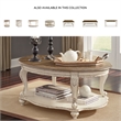 Ashley Furniture Realyn Mirrored Storage End Table in Chipped White/Brown