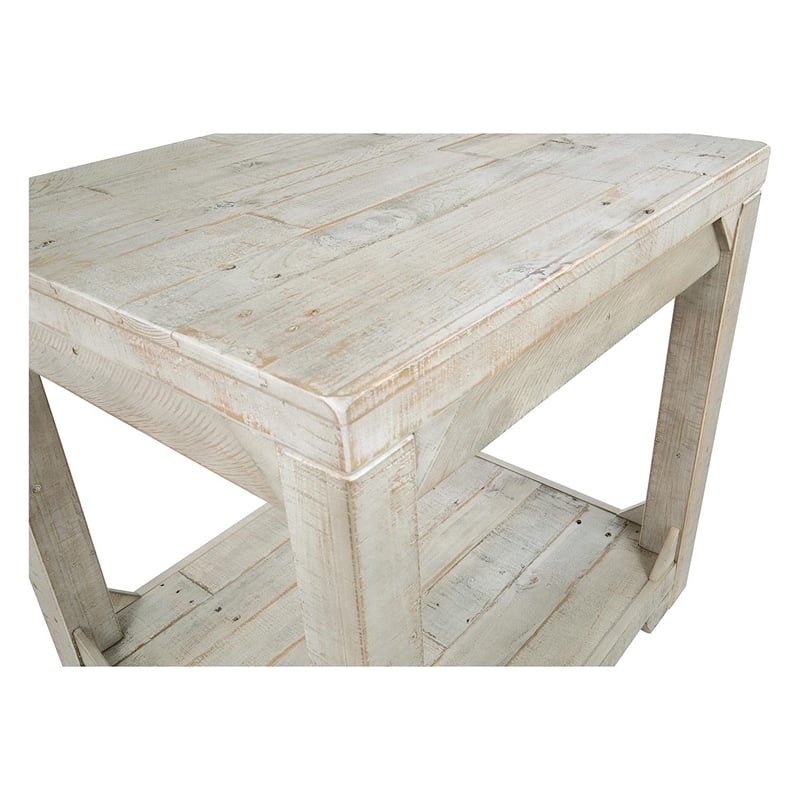 Signature Design by Ashley Fregine End Table in Whitewash