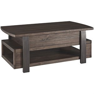 ashley furniture vailbry lift top coffee table in grayish brown