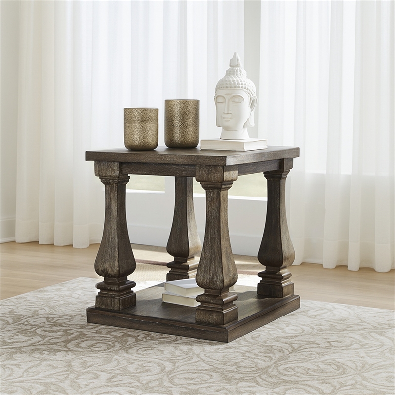 Signature Design by Ashley Johnelle End Table in Gray