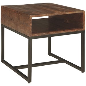 ashley furniture hirvanton end table in warm brown