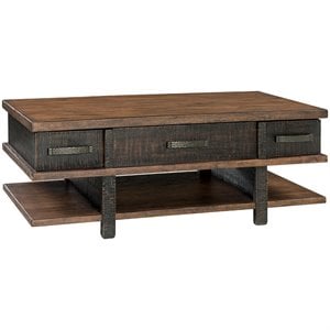 ashley furniture stanah lift top coffee table in black and brown