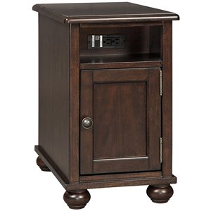 ashley furniture barilanni storage end table with usb ports in brown