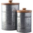 Ashley Divakar 2 Piece Jar Set in Antique Gray