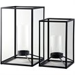 Ashley Dimtrois 2 Piece Metal and Glass Lantern Candle Holder Set