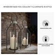 Ashley Diedrick 2 Piece Metal and Glass Lantern Candle Holder Set